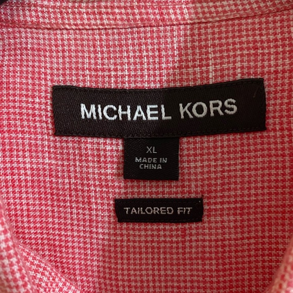 Michael Kors Men’s Short Sleeve Linen Shirt - Picture 2 of 4